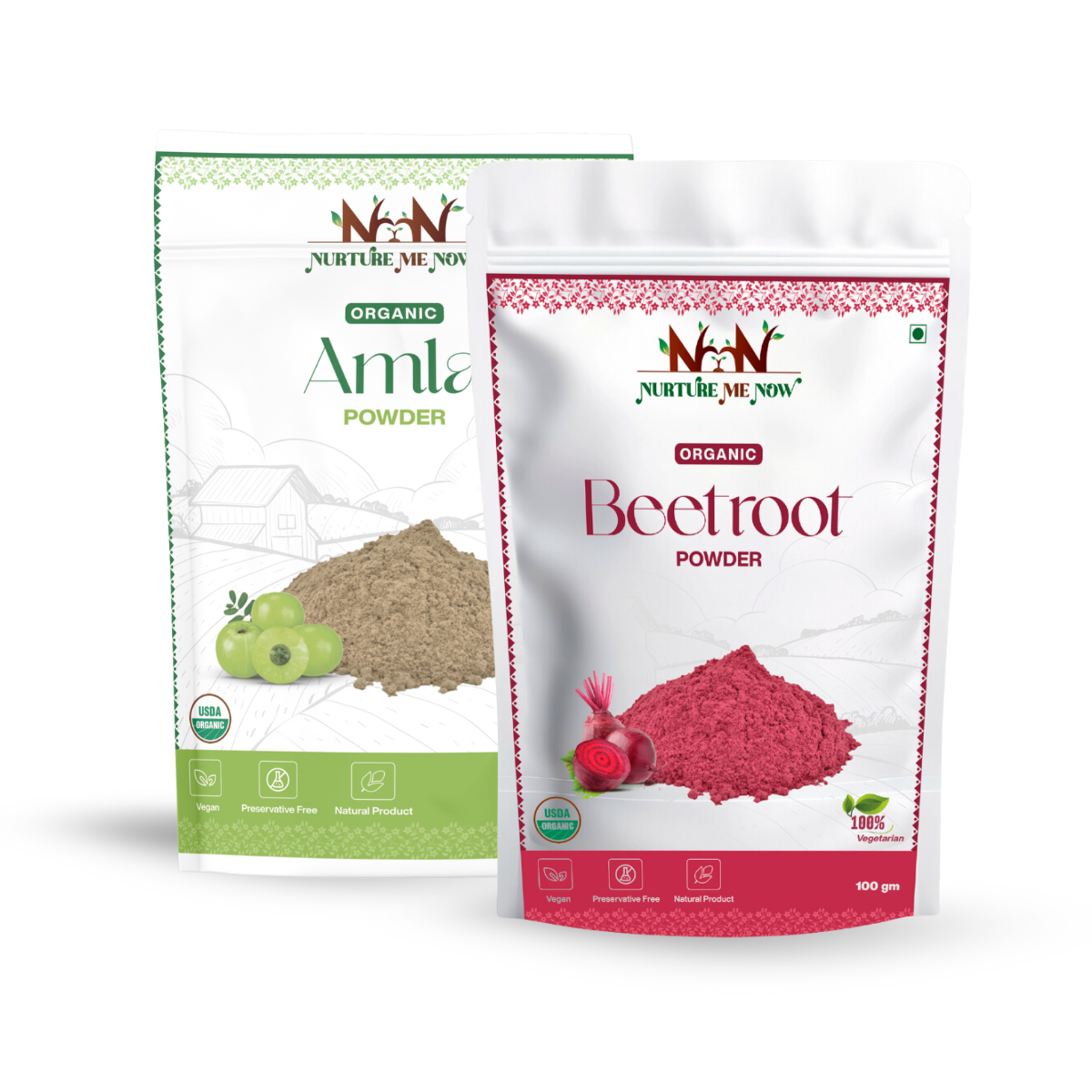 Organic Amla and Beetroot Powder: Vitality Combo