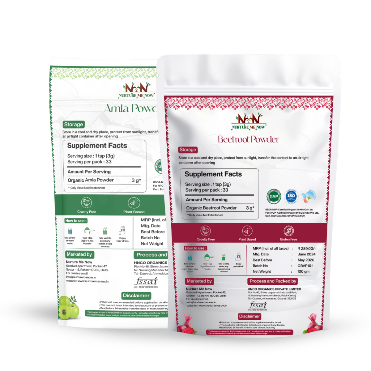 Organic Amla and Beetroot Powder: Vitality Combo