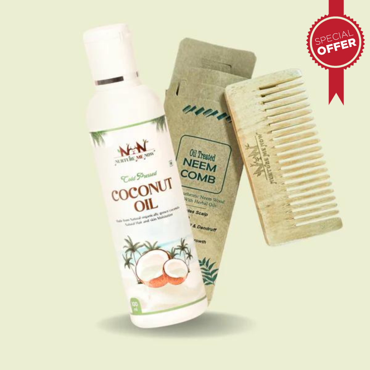 Neem Comb +Coconut Oil Combo