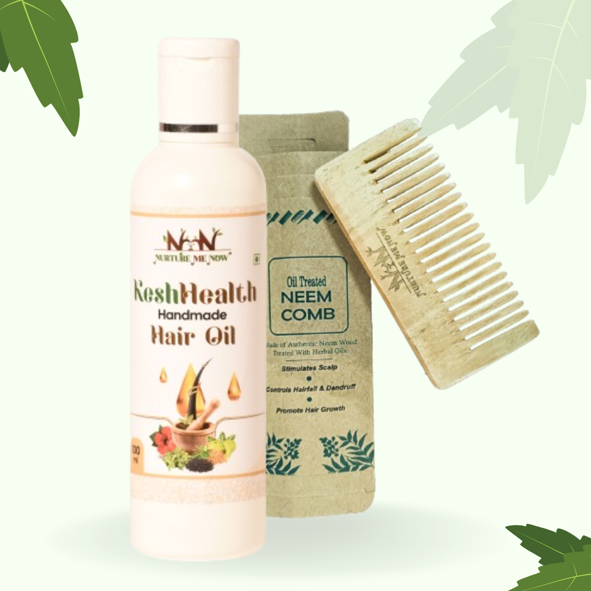 Neem Comb +Kesh health Hair Oil