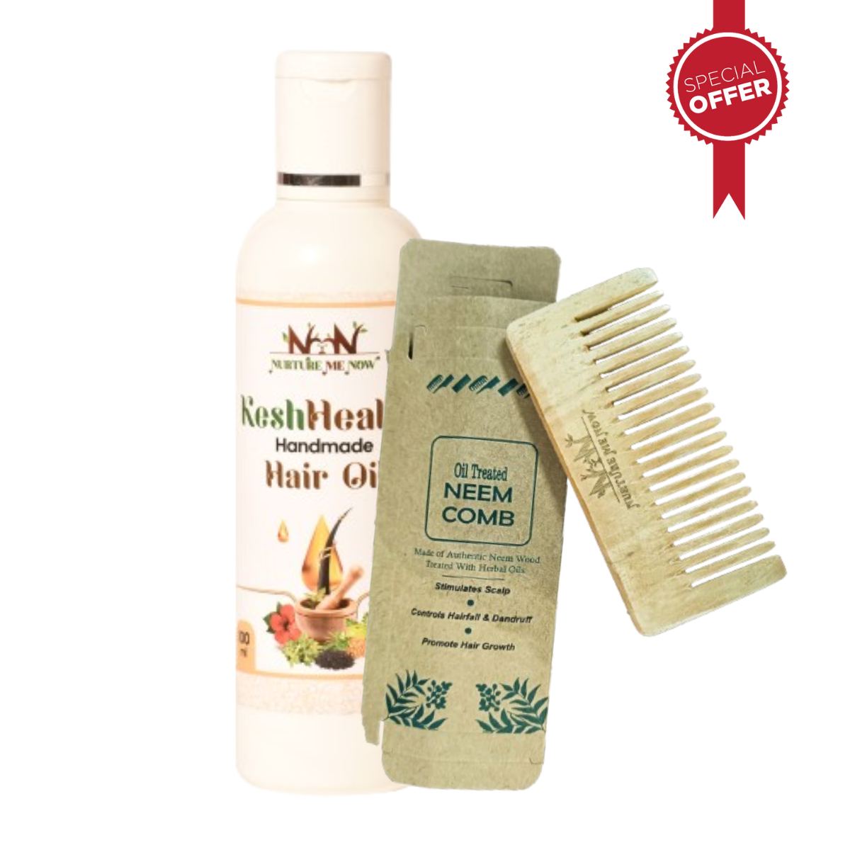 Neem Comb +Kesh health Hair Oil